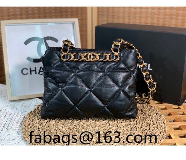 Chanel Lambskin Small Shopping Bag AS3502 Black 2022