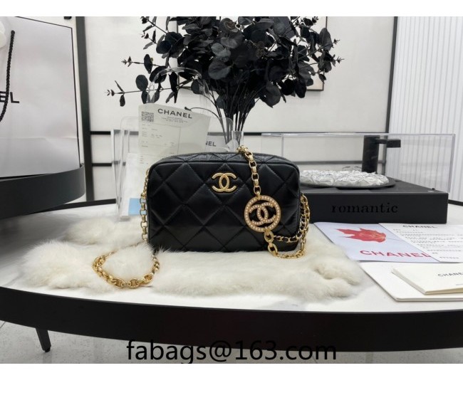 Chanel Lambskin Mini Camera Case AS3383 Black 2022