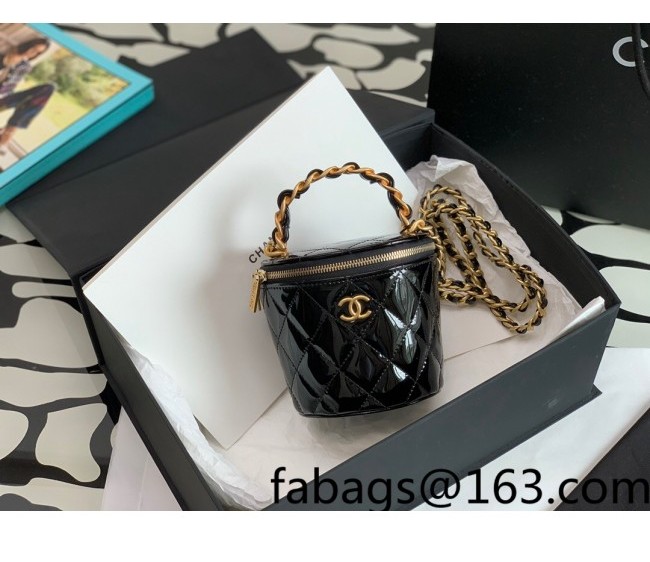 Chanel Patent Calfskin Vanity with Chain AP2873 Black 2022