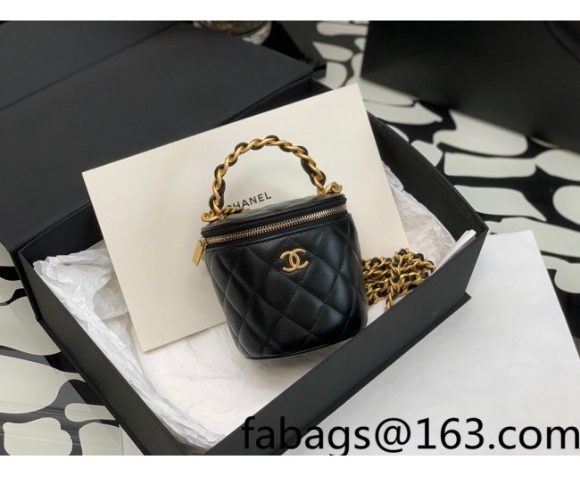 Chanel Lambskin Vanity with Chain AP2873 Black 2022