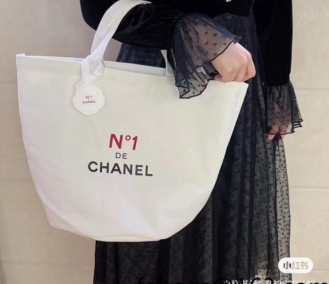 Chanel Vintage Canvas Shopping bag Optic White 2022