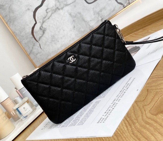 Chanel Grained Leather Classic Small Pouch AP2763 Black 2022