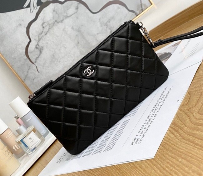 Chanel Lambskin Classic Small Pouch AP2763 Black 2022