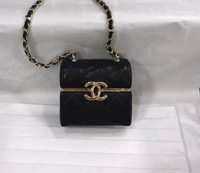 Chanel Mini Box Bag with Chain AP2655 Black 2022