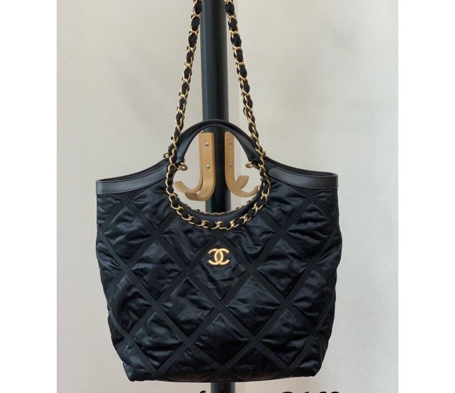 Chanel Nylon Maxi Shopping Bag AS3152 Black 2022