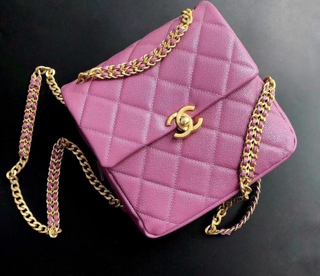 Chanel Grained Calfskin Backpack AS3108 Purple 2022