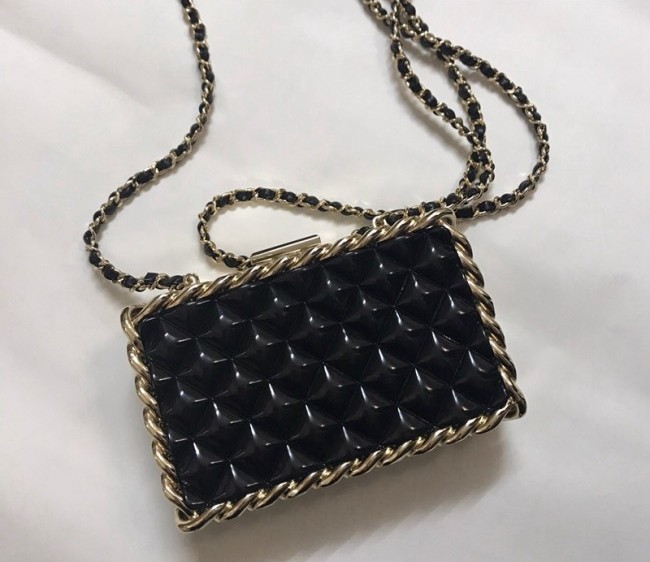 Chanel Plexi Mini Evening Bag AS3014 Black 2022