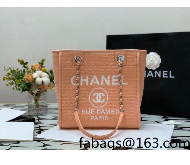 Chanel Deauville Mixed Fibers Small Shopping Bag A66941 Orange 2022 04