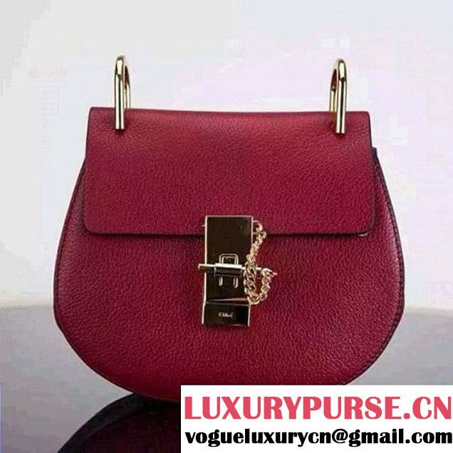 Chloe Drew Shoulder Bag In Burgundy 2015 (2B080-050703 )