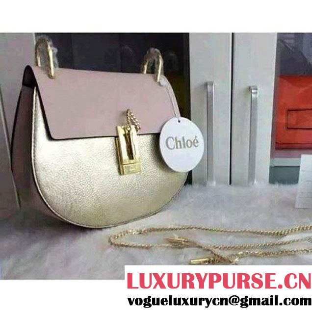 Chloe Medium Drew Chain Shoulder Bag In Pink/Gold 2015 (2B080-050711 )