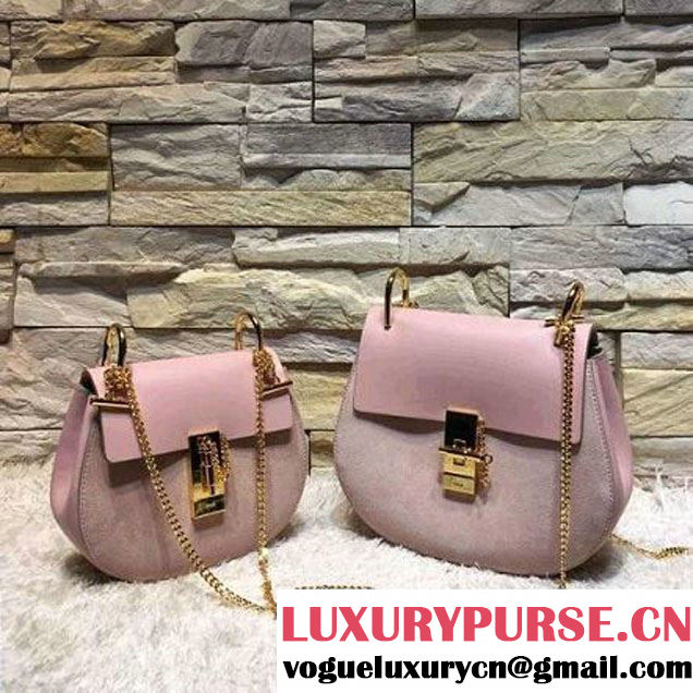 Chloe Drew Bag In Suede/Smooth Calfskin Pink (2A193-6052107 )