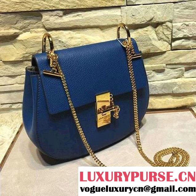 Chloe Drew Bag In Grained Calfskin Royal Blue (2A193-6052112 )