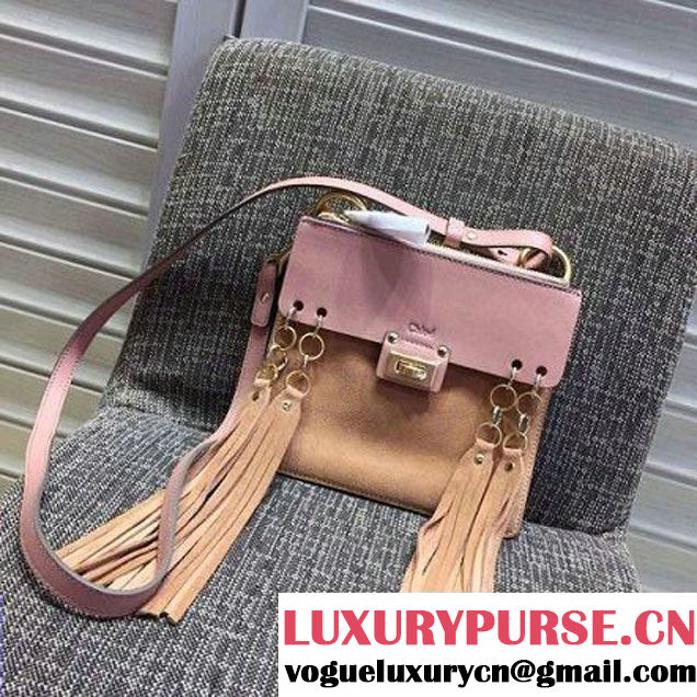 Chloe Jane Bag In Smooth Calfskin & Suede Calfskin Pink S/S 2016 (2A118-6051707 )