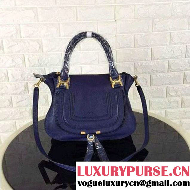 Chloe Marcie Bag In Grained Calfskin Deep Blue (2B080-6012209 )