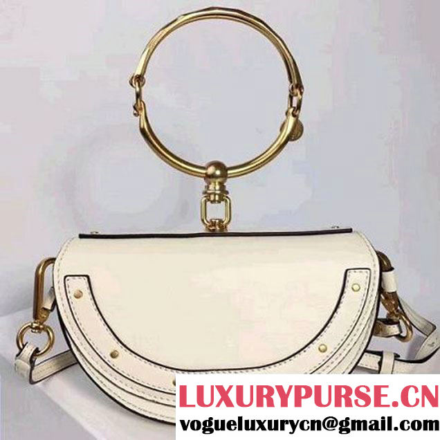 Chloe Small Nile Minaudière Bag In Calfskin White 2017 (2B080-7032724 )