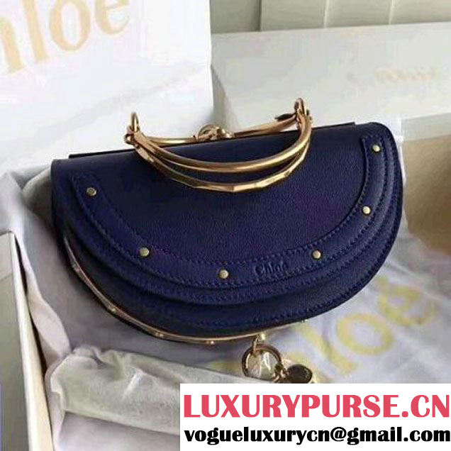 Chloe Small Nile Minaudière Bag In Calfskin Royal Blue 2017 (XLJ-7060501 )