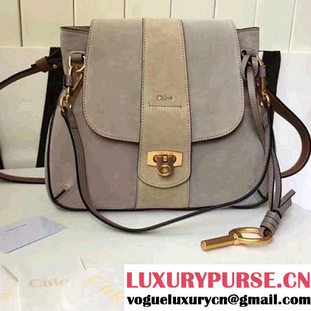 Chloe Lexa Medium Double Strap Cross-Body Bag Grey 2016 (2A1186092330 )