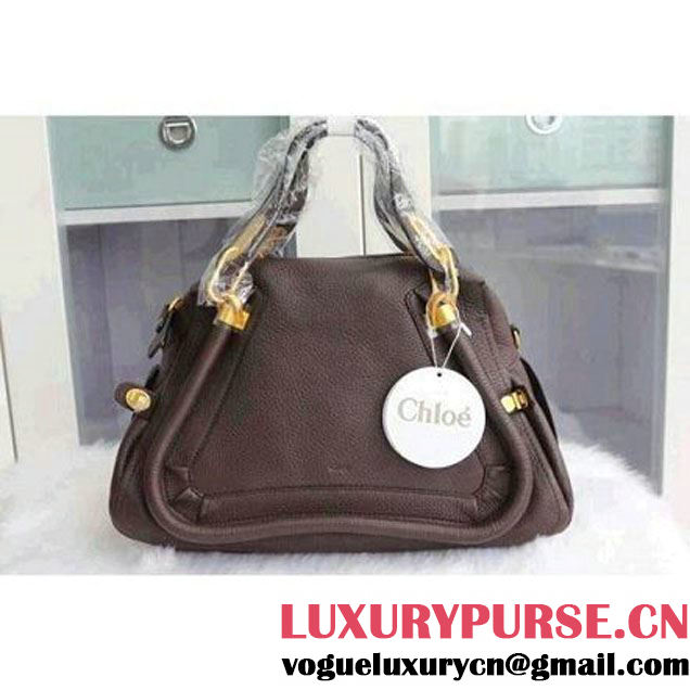 Chloe Paraty Medium/Small Tote Bag in Deep Coffee (3b031-041724 )