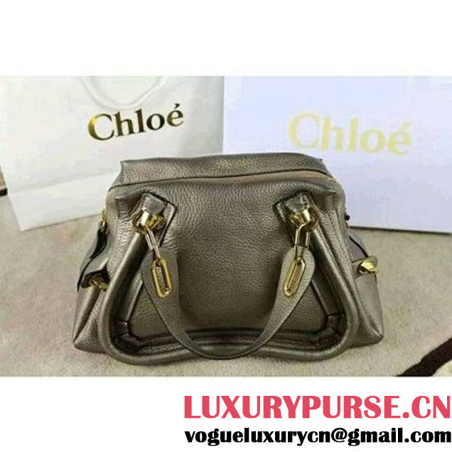 Chloe Paraty Bag In Metallic Grained Calfskin Fall 2015 (2B080-111622 )