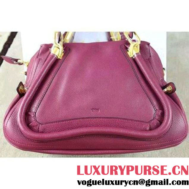 Chloe Paraty Bag In Fuchsia Grained Calfskin Fall 2015 (2B080-111625 )