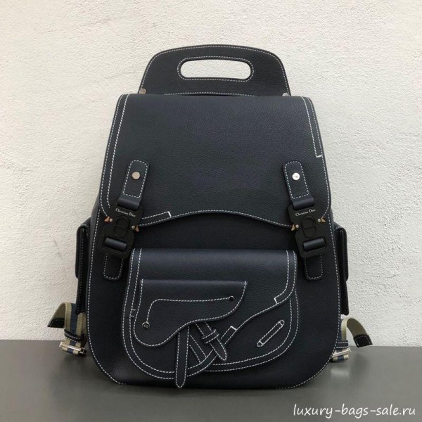 Dior Men's Large Saddle Homme Backpack Dark Blue 2019 Collection