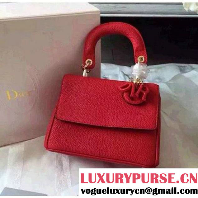 Dior Mini Be Dior Bag In Red Bullcalf Leather (1C065-092213 )