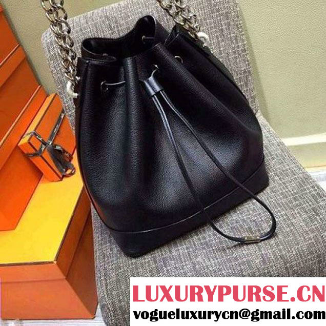 Dior Black Lambskin Bucket Bag Cruise 2016 (1C065-092905 )