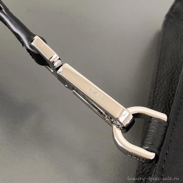 Dior Nylon Bee DIOR X KAWS Pouch Clutch Bag Black with White Logo 2019