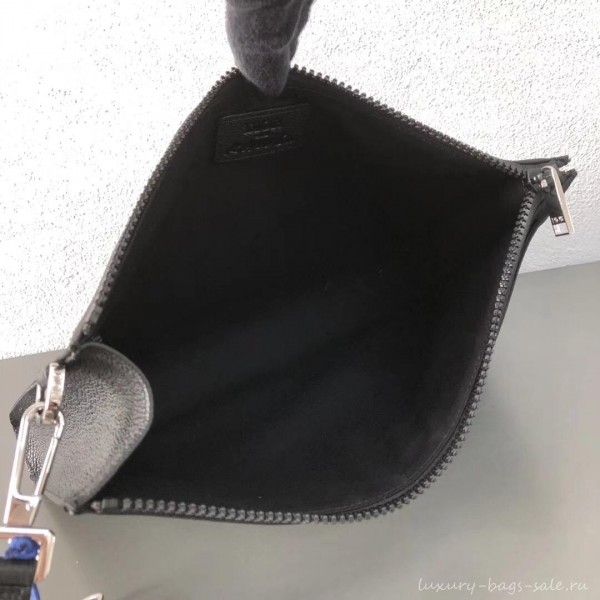 Dior Nylon Bee DIOR X KAWS Pouch Clutch Bag Black with White Logo 2019