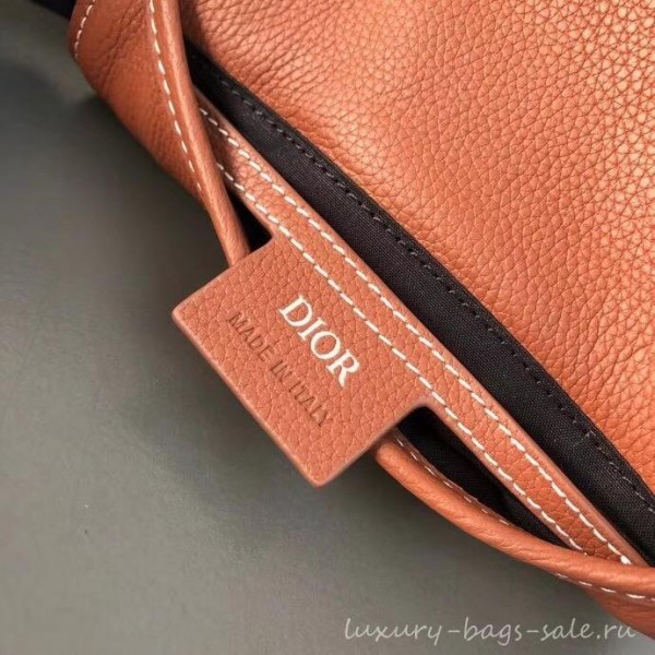 Dior Grained Calfskin Saddle Messenger Bag Brown 2019