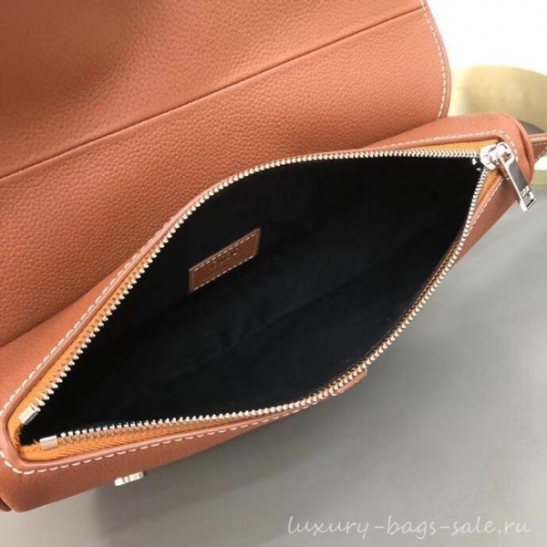 Dior Grained Calfskin Saddle Shoulder Belt Bag Brown 2019