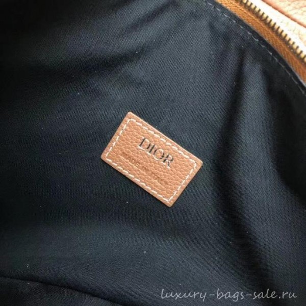 Dior Grained Calfskin Saddle Shoulder Belt Bag Brown 2019