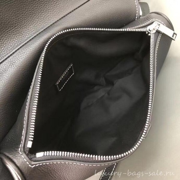 Dior Grained Calfskin Saddle Shoulder Belt Bag DIOR x KAWS Black 2019