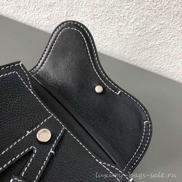 Dior Grained Calfskin Key Ring Saddle Zipped Purse Black 2019