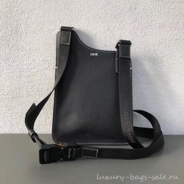 Dior Grained Calfskin Saddle Messenger Bag Black 2019