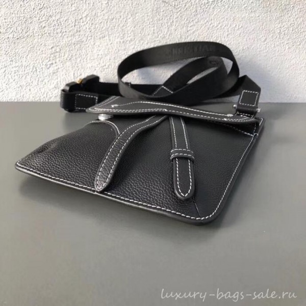 Dior Grained Calfskin Saddle Messenger Bag Black 2019