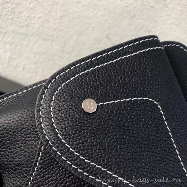 Dior Grained Calfskin Saddle Messenger Bag Navy Blue 2019