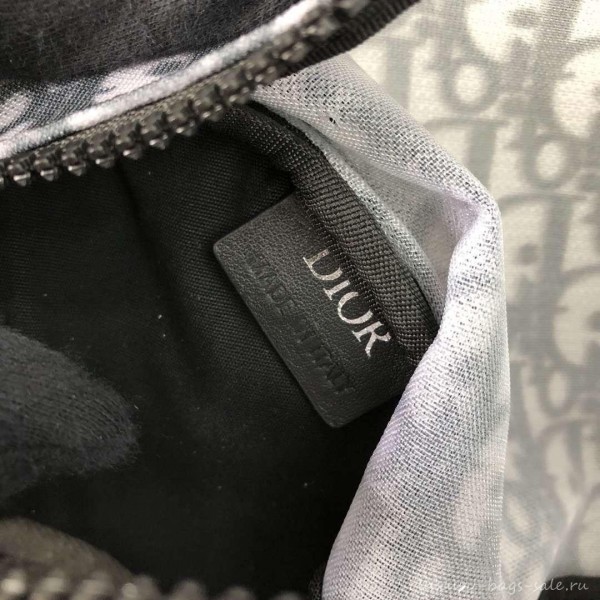 Dior Oblique Jacquard Technical Fabric Roller Shoulder Bag Blue 2019