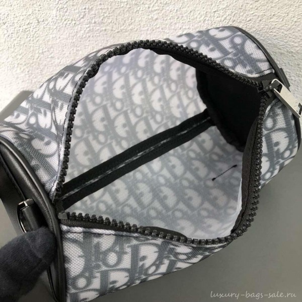 Dior Oblique Jacquard Technical Fabric Roller Shoulder Bag Blue 2019