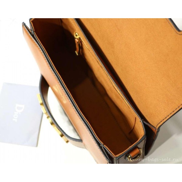 DIOR DIO(R)EVOLUTION FLAP BAG camel/gold