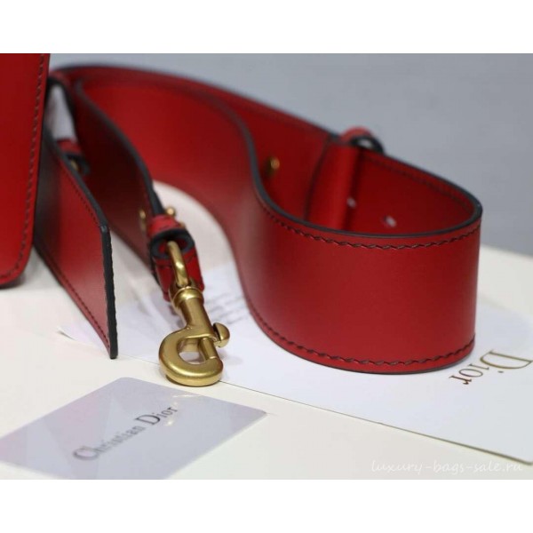 DIOR DIO(R)EVOLUTION FLAP BAG red/gold