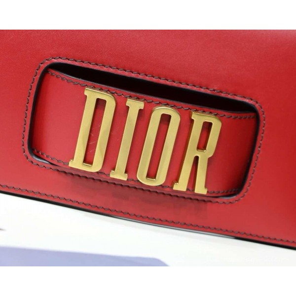 DIOR DIO(R)EVOLUTION FLAP BAG red/gold