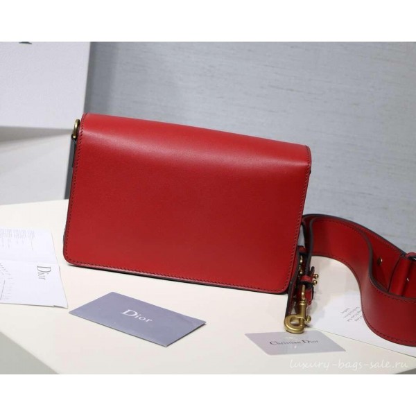 DIOR DIO(R)EVOLUTION FLAP BAG red/gold