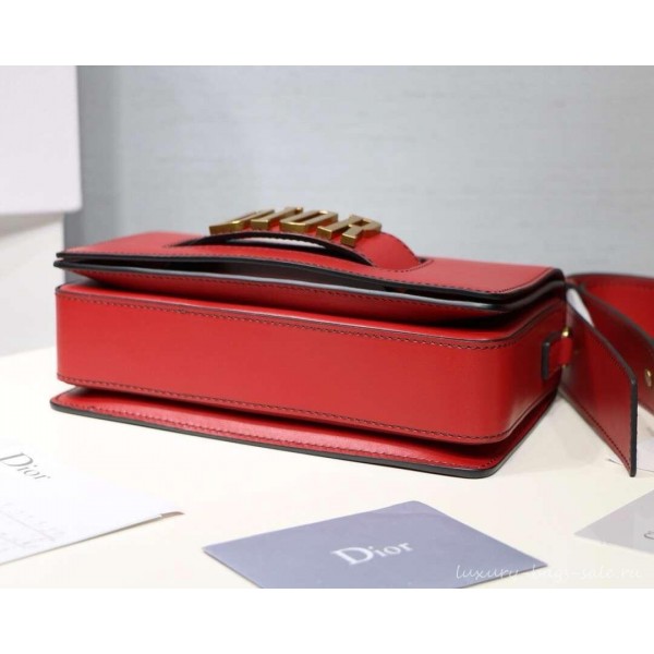 DIOR DIO(R)EVOLUTION FLAP BAG red/gold