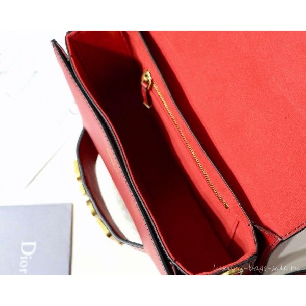 DIOR DIO(R)EVOLUTION FLAP BAG red/gold