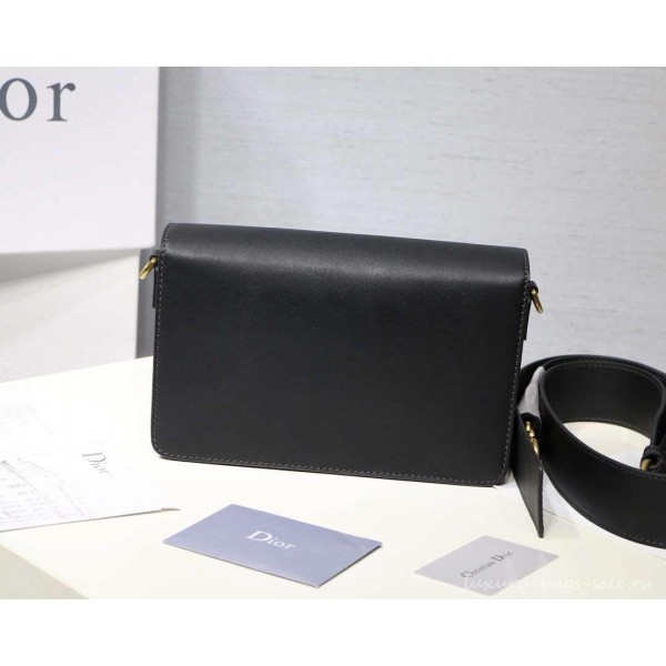 DIOR DIO(R)EVOLUTION FLAP BAG black/gold