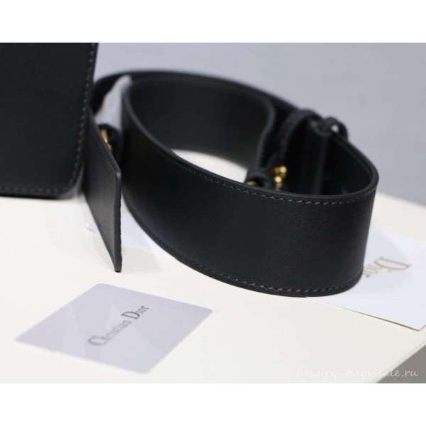 DIOR DIO(R)EVOLUTION FLAP BAG black/gold