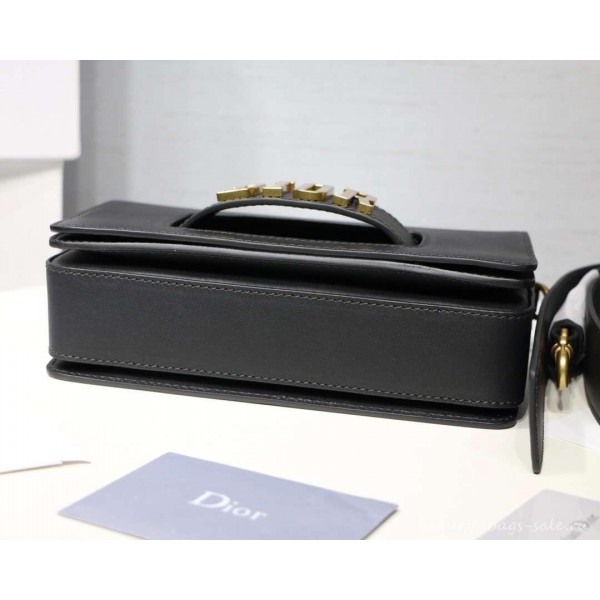 DIOR DIO(R)EVOLUTION FLAP BAG black/gold