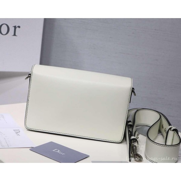 DIOR DIO(R)EVOLUTION FLAP BAG white/silver