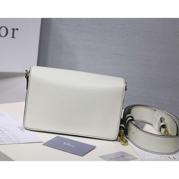 DIOR DIO(R)EVOLUTION FLAP BAG WHITE/GOLD